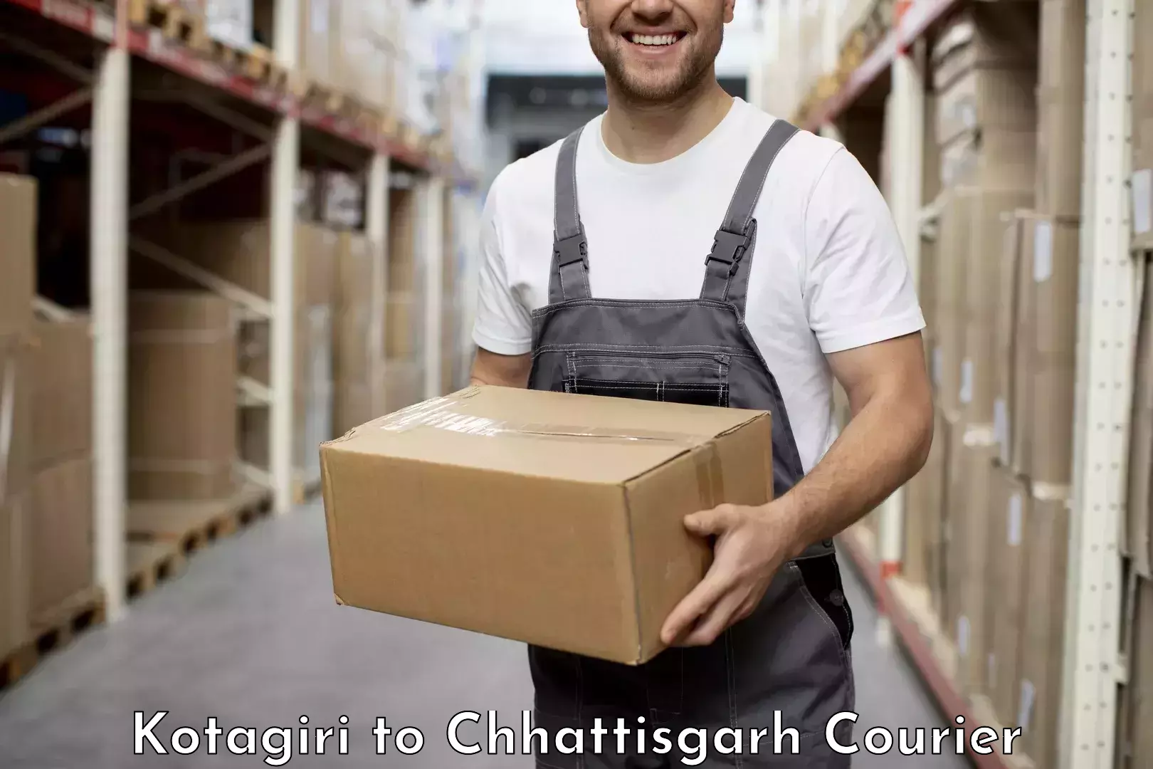 Custom courier rates Kotagiri to Bhilai