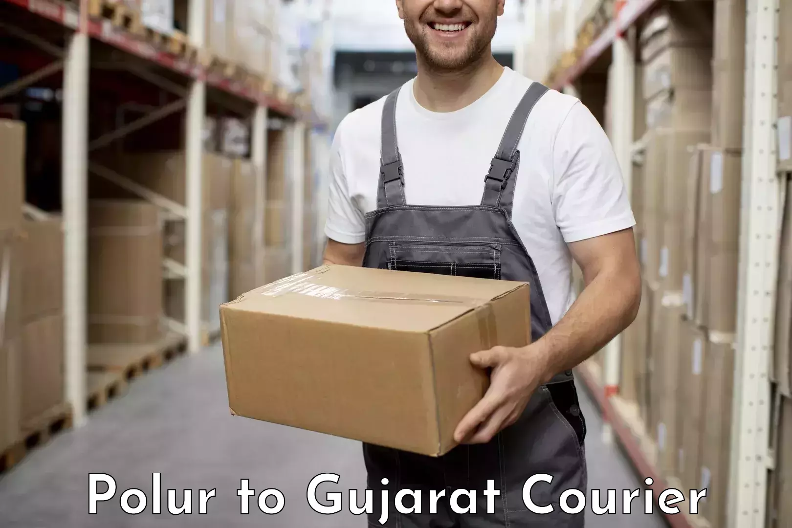 Quick parcel dispatch Polur to Porbandar