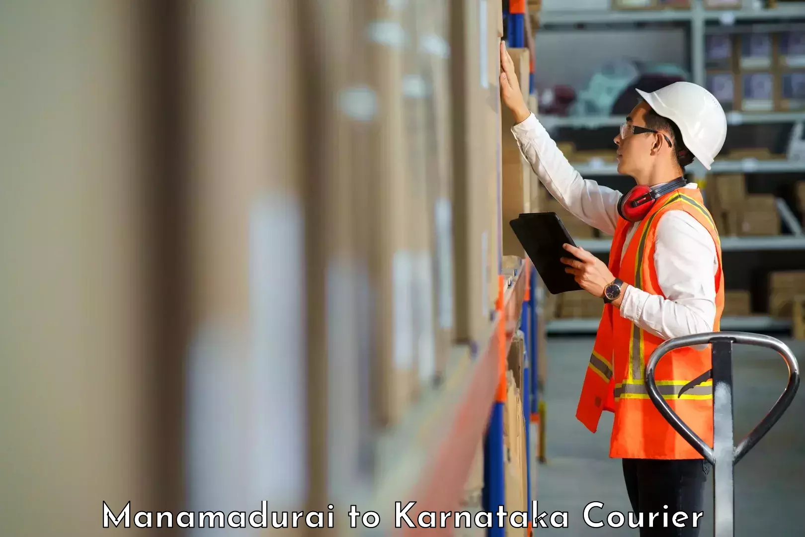 State-of-the-art courier technology Manamadurai to Thirthahalli