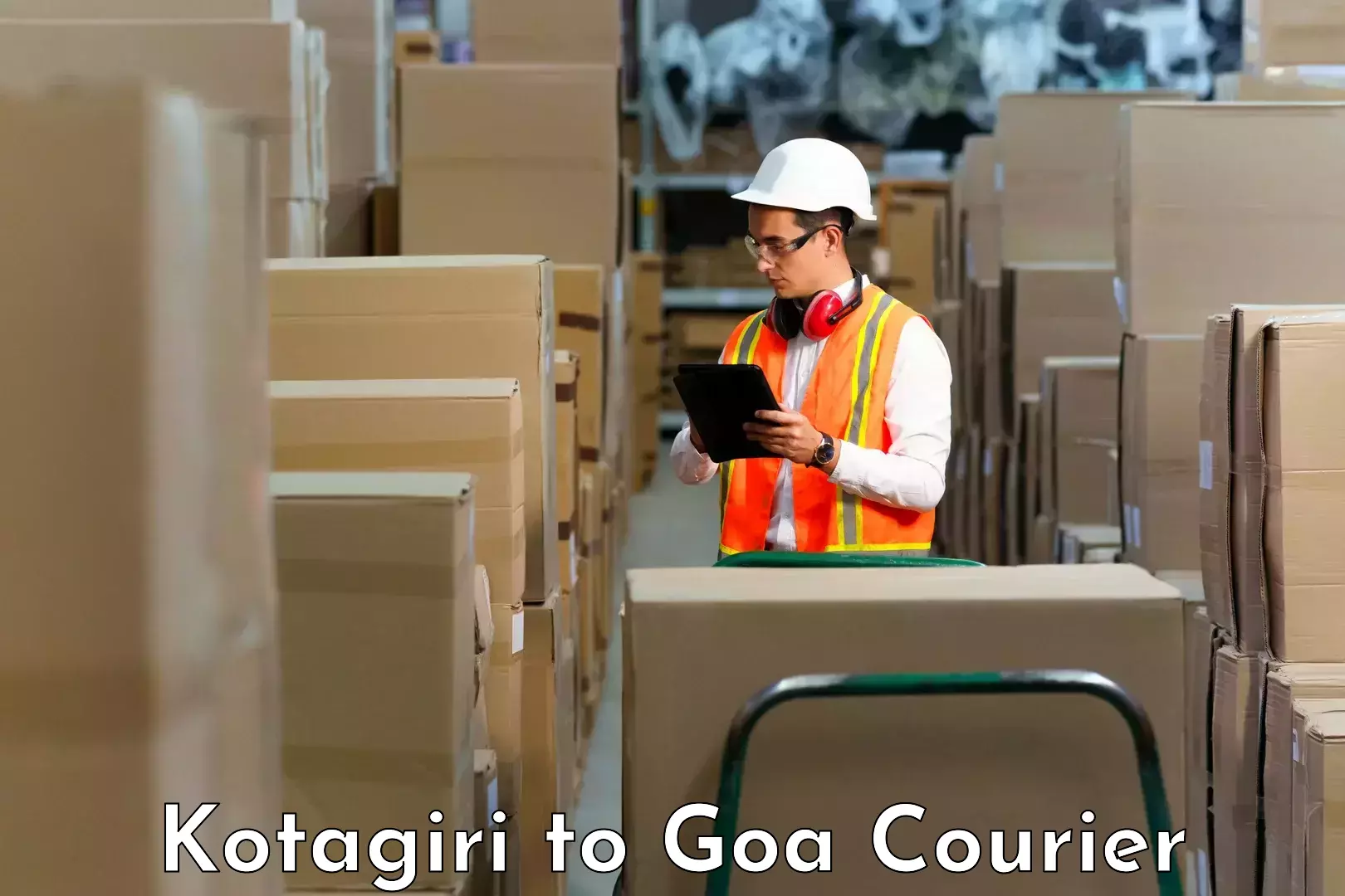 Online courier booking Kotagiri to NIT Goa