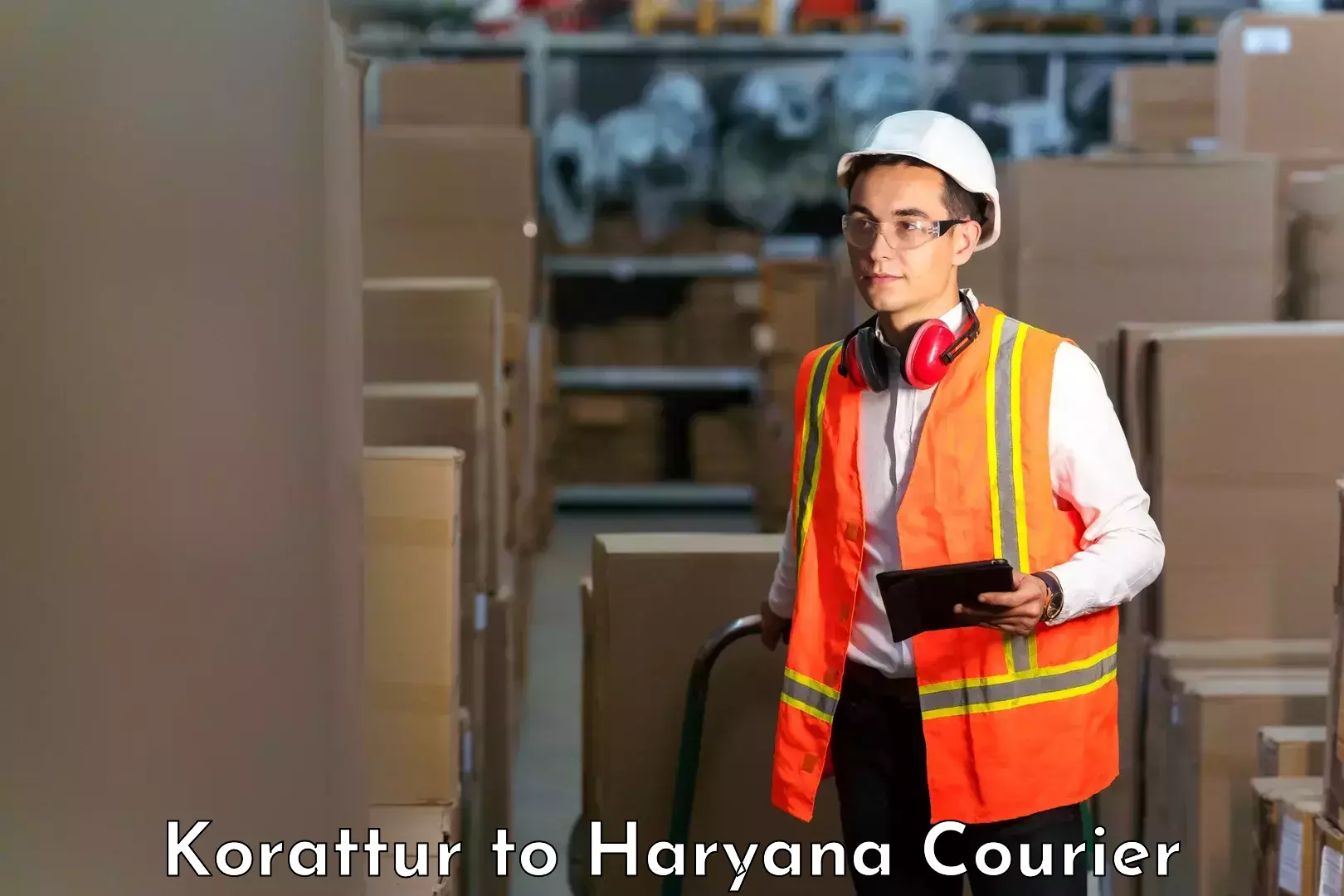Sustainable courier practices Korattur to Bilaspur Haryana