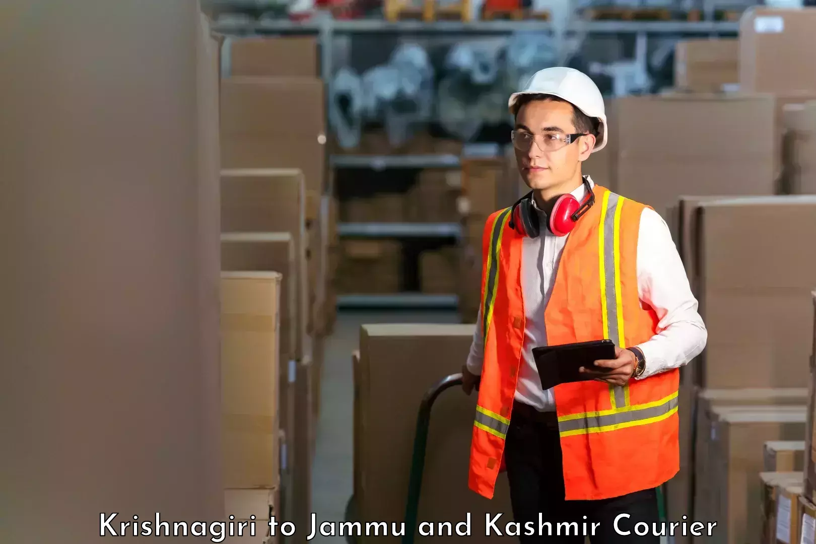 On-call courier service Krishnagiri to University of Kashmir Srinagar
