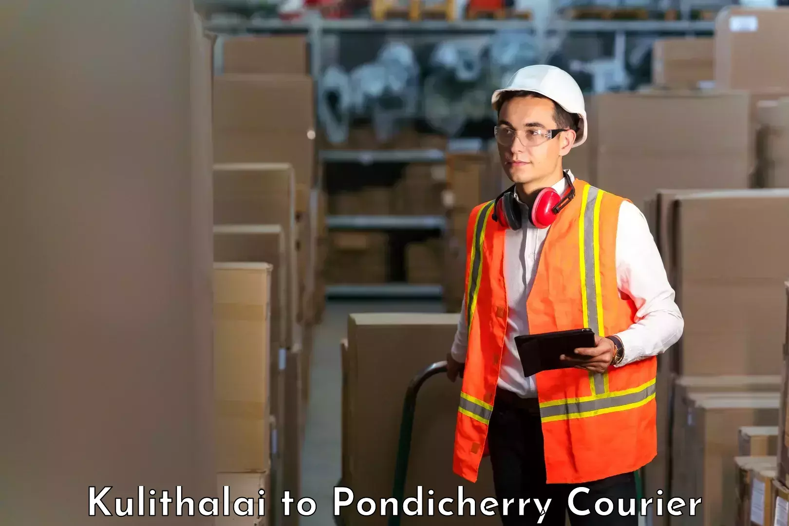 Courier service efficiency in Kulithalai to Pondicherry