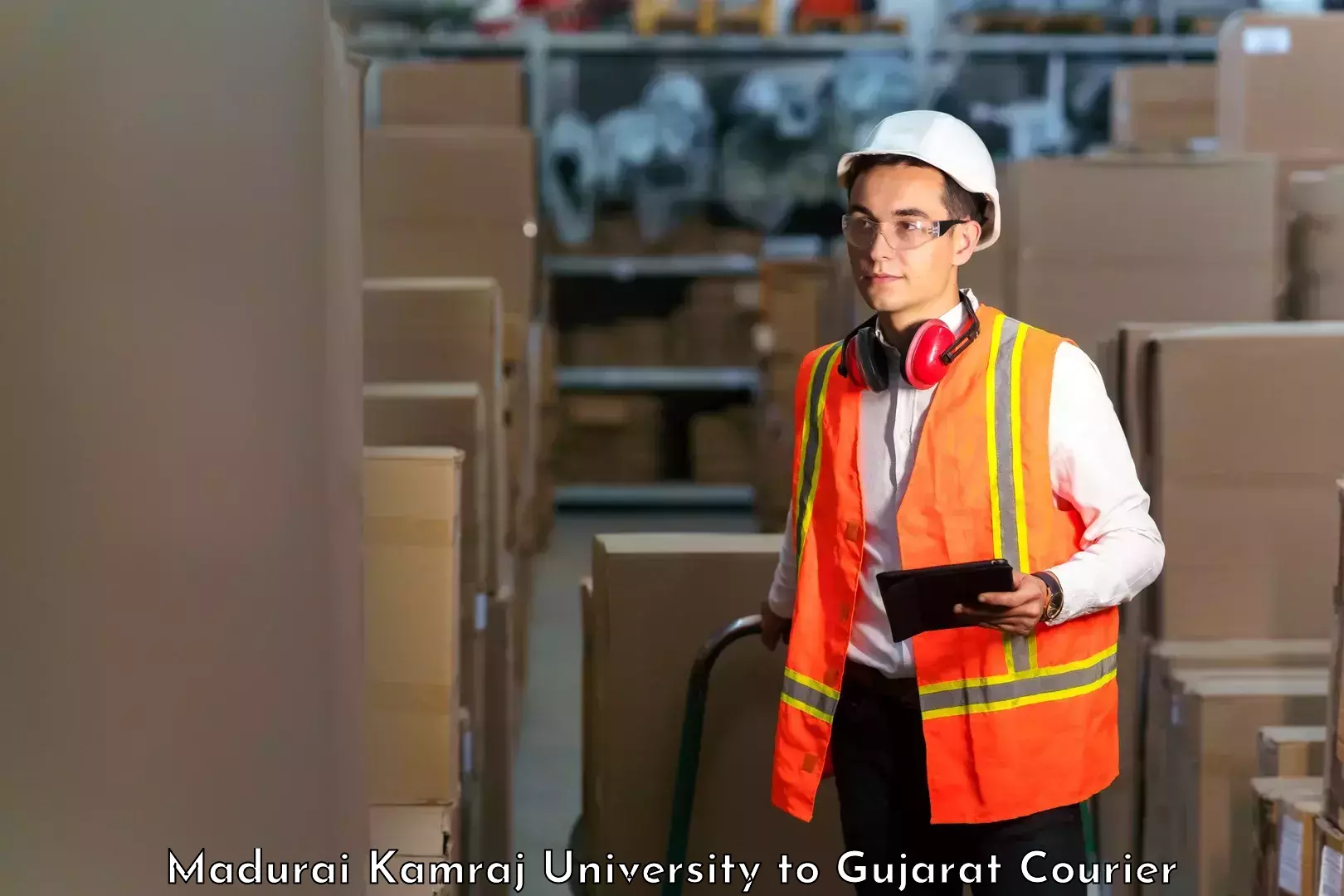 Online shipping calculator Madurai Kamraj University to Gujarat