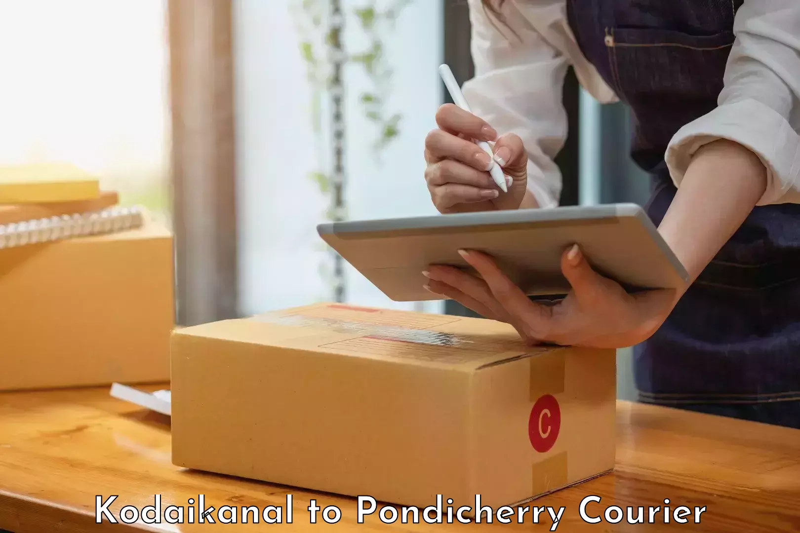 Fast parcel dispatch Kodaikanal to Sri Balaji Vidyapeeth Mahatma Gandhi Medical College Campus Puducherry