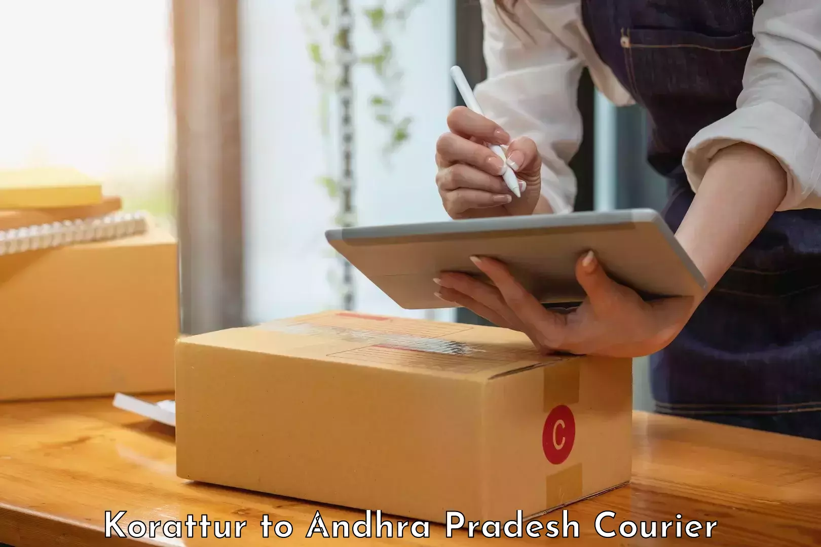 Full-service courier options in Korattur to Giddalur