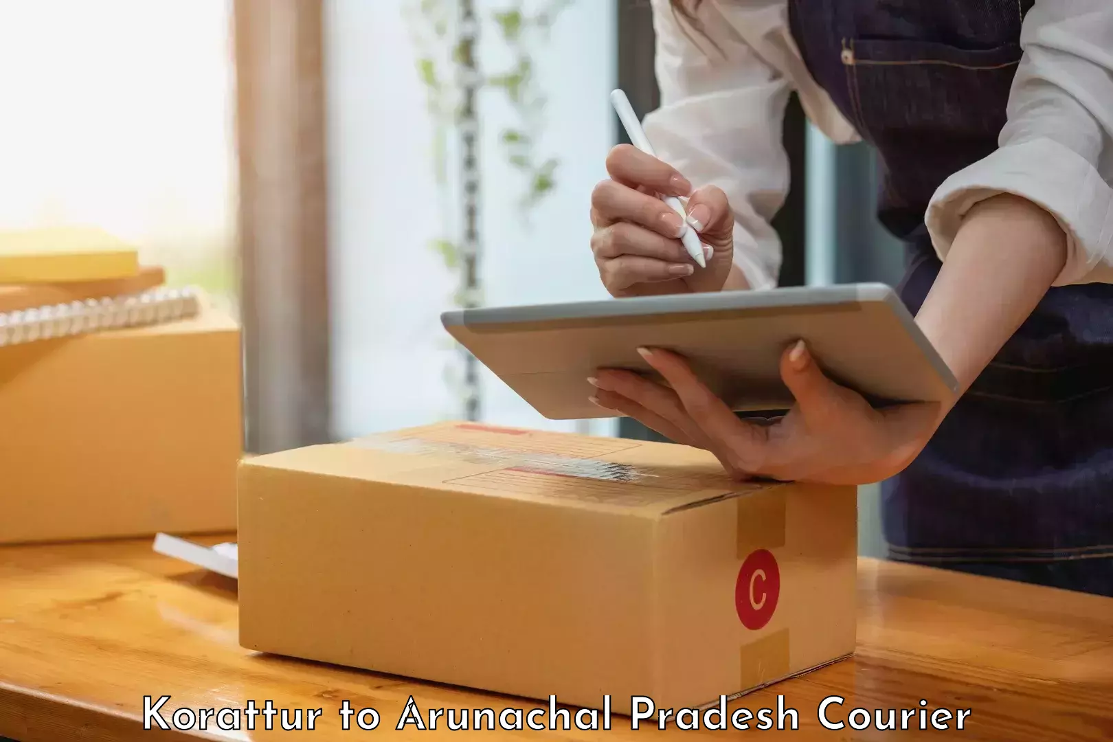 Subscription-based courier Korattur to Yingkiong