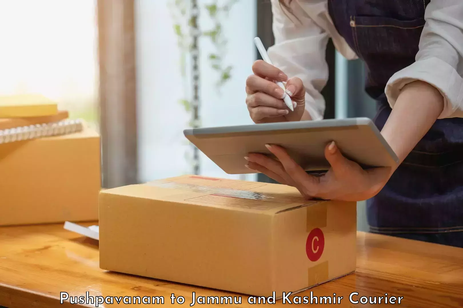 Secure shipping methods Pushpavanam to Jammu and Kashmir