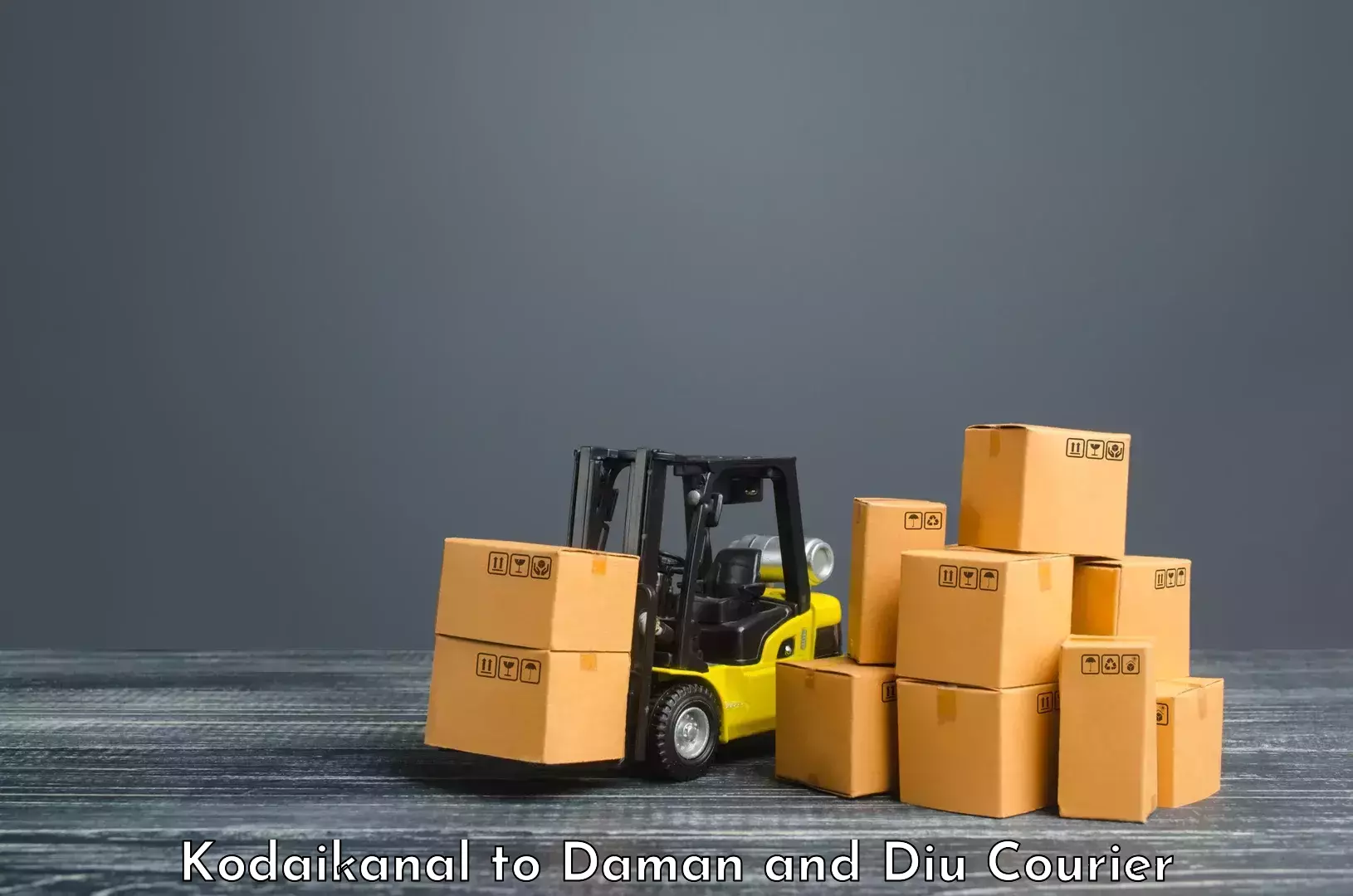 Full-service courier options Kodaikanal to Daman