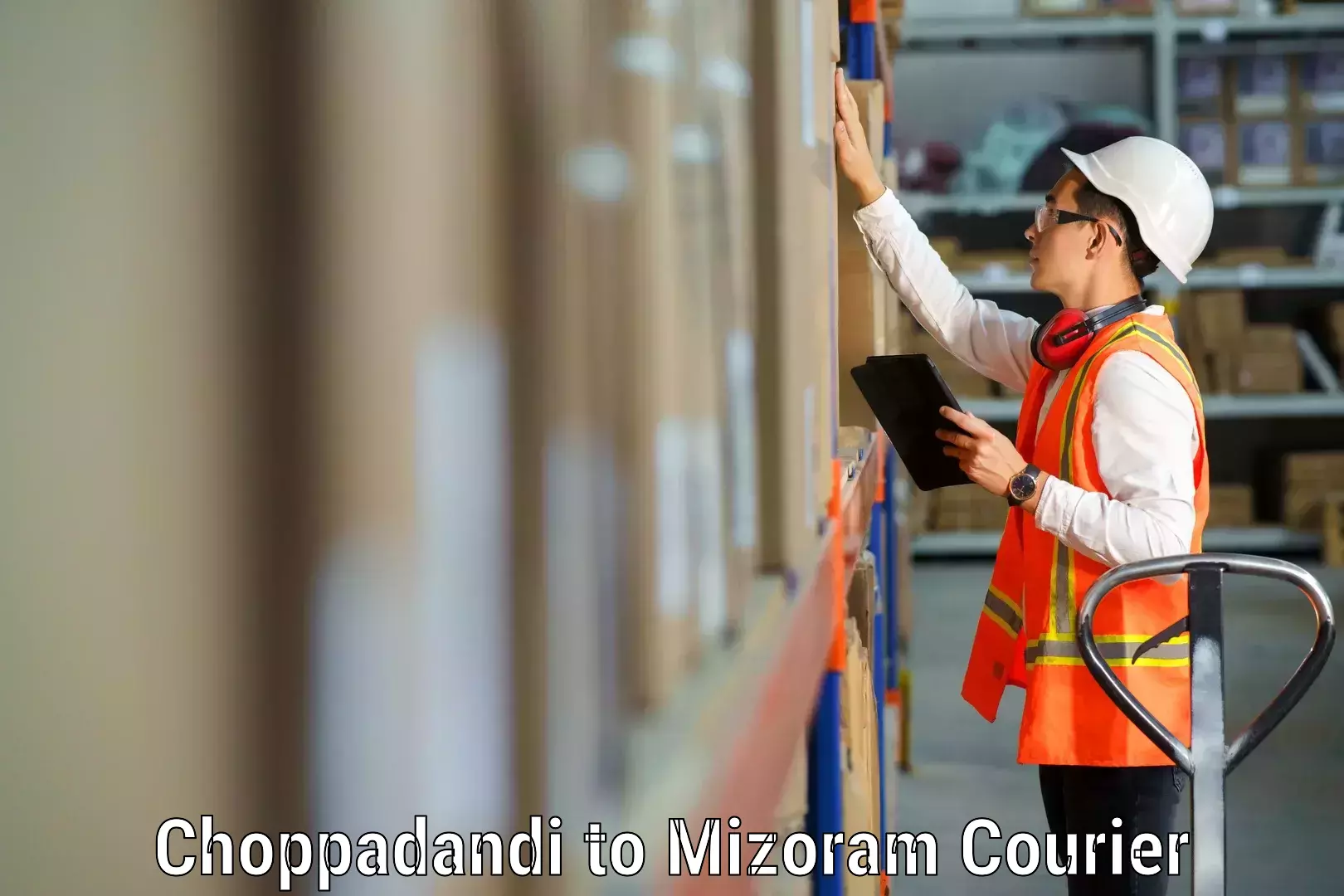 Professional home shifting Choppadandi to Mizoram University Aizawl