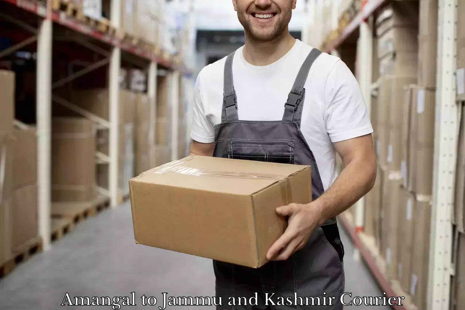 Short distance baggage courier Amangal to Jammu and Kashmir