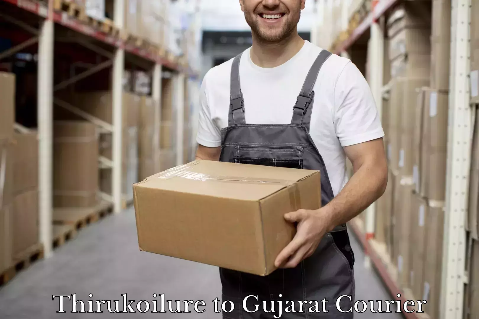 Luggage shipment processing Thirukoilure to Gujarat