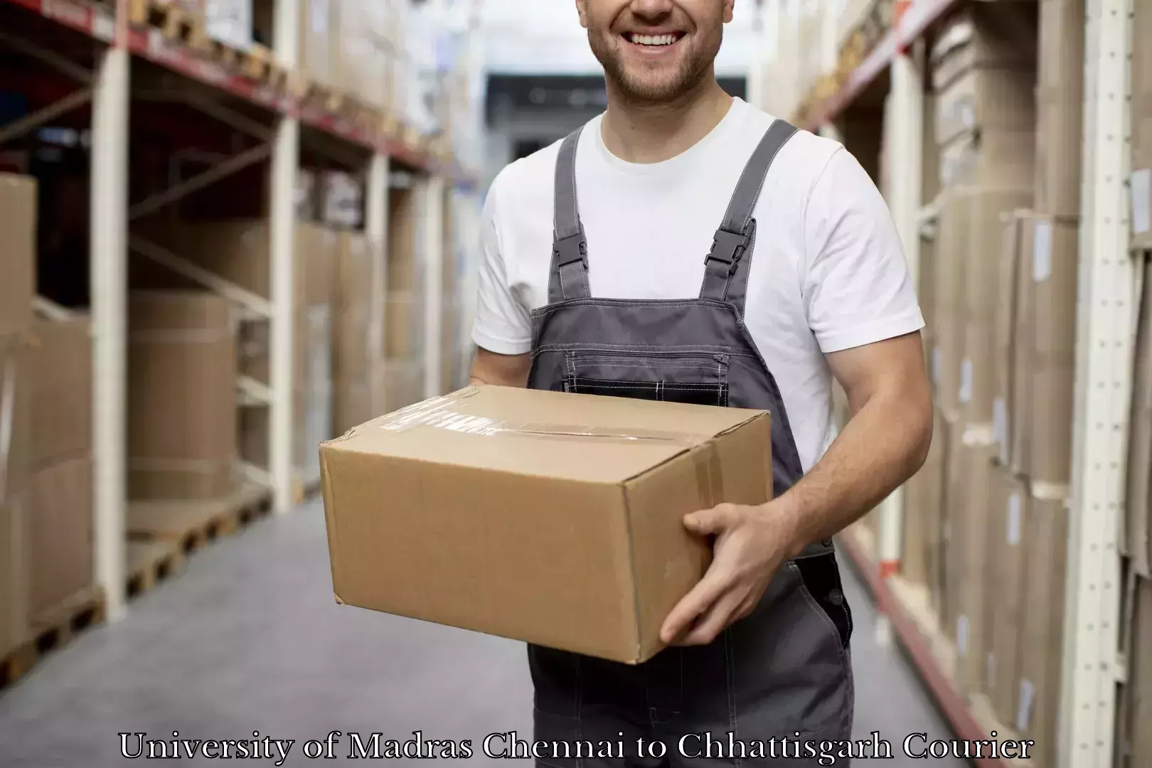 Global baggage shipping University of Madras Chennai to Raigarh Chhattisgarh