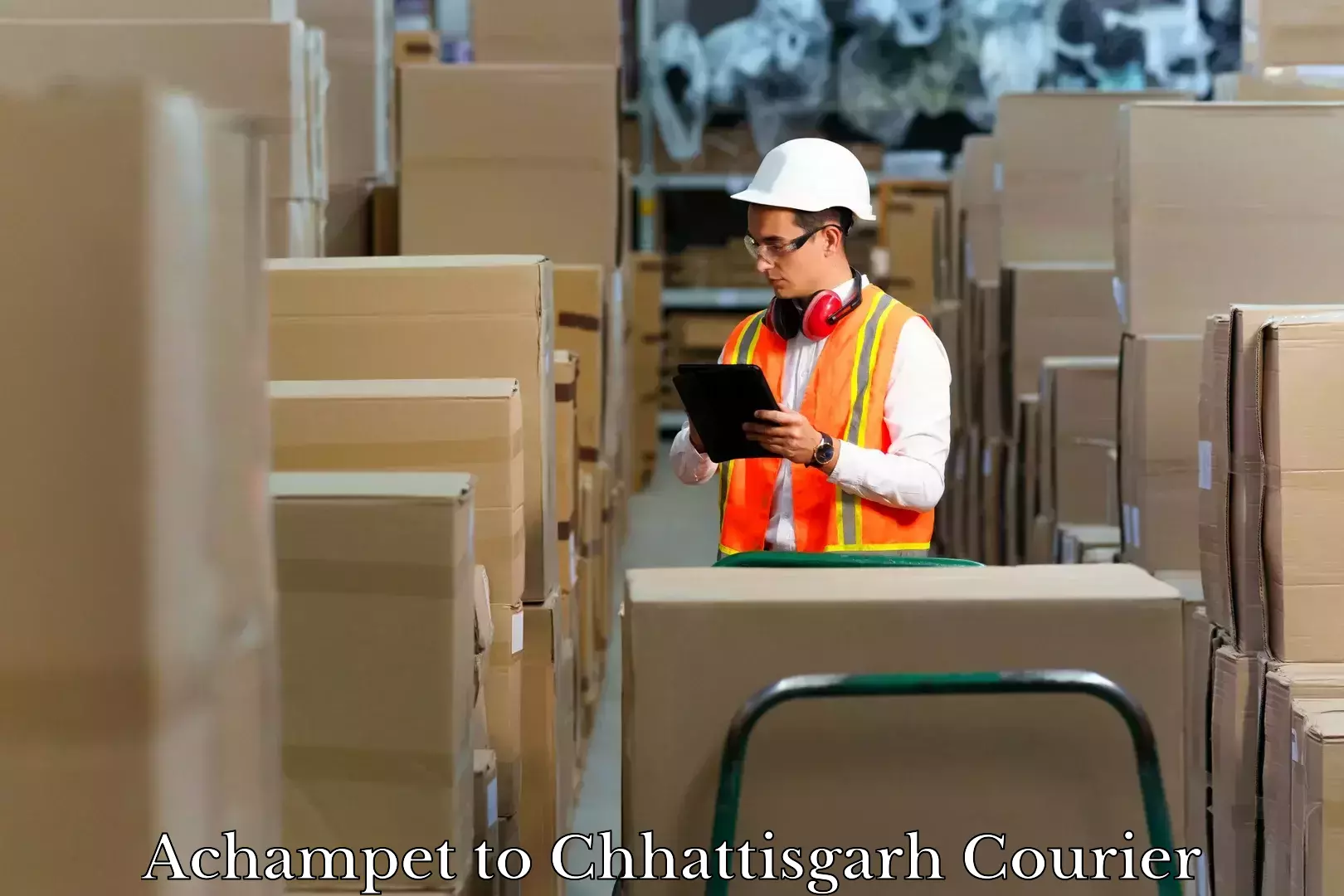 Baggage delivery technology Achampet to Dhamtari
