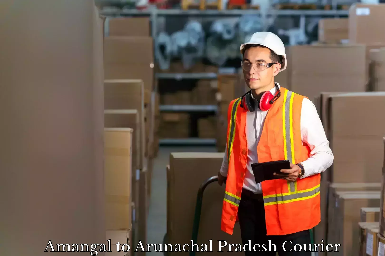 Efficient baggage courier system Amangal to Rajiv Gandhi University Itanagar