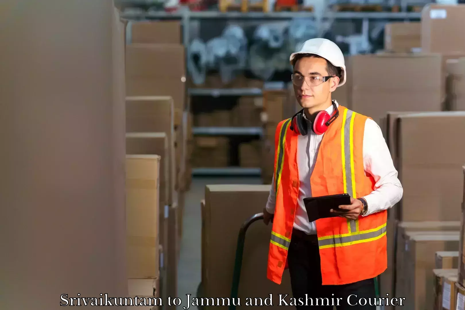 Luggage shipping planner Srivaikuntam to University of Kashmir Srinagar
