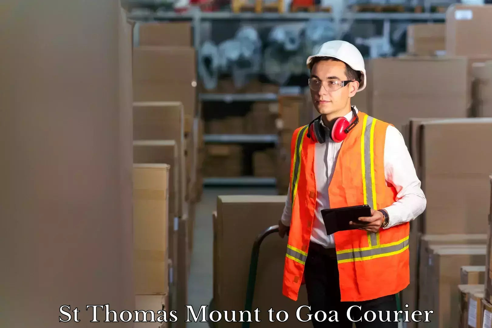 Luggage shipping planner St Thomas Mount to Goa