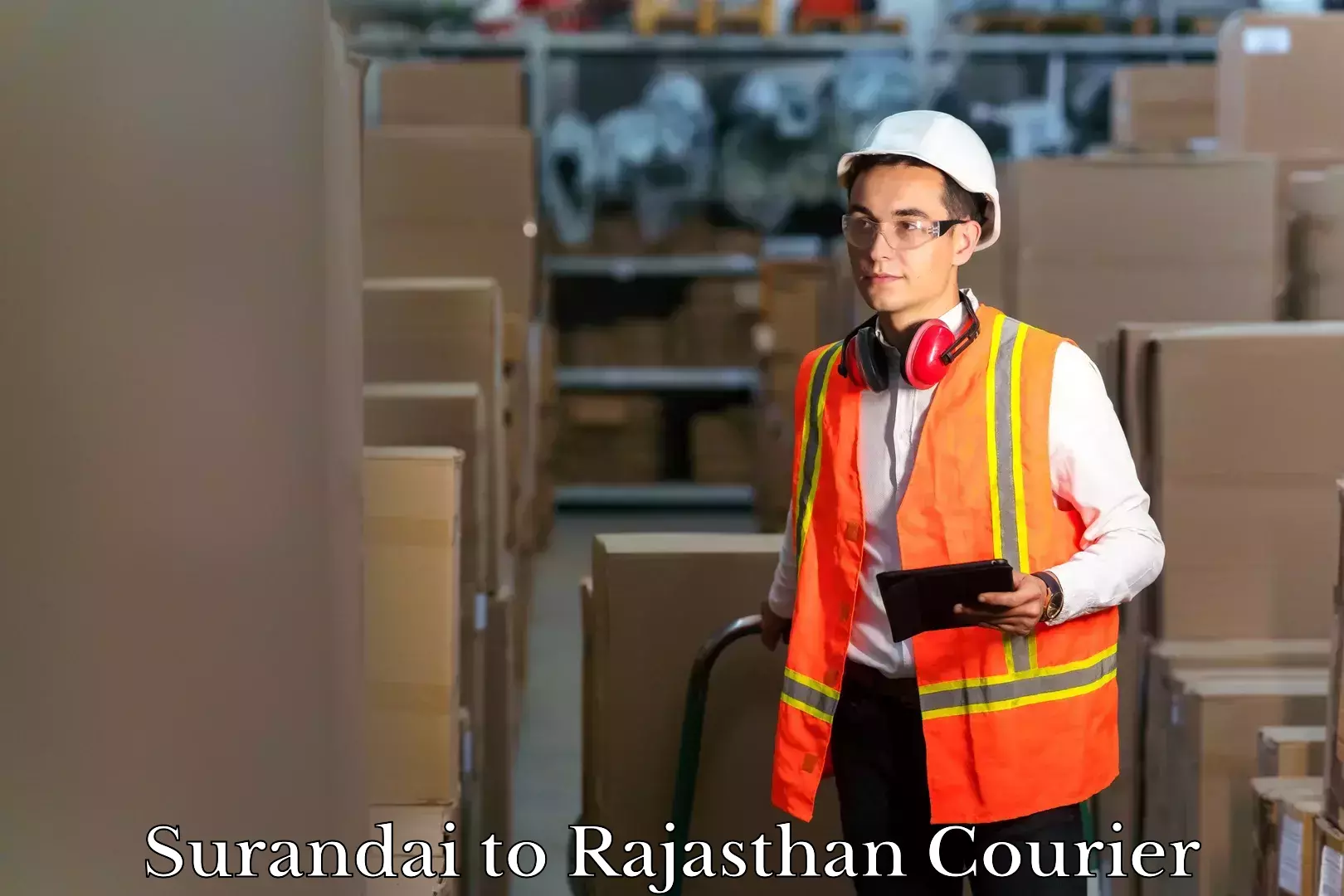 Online luggage shipping Surandai to Rajasthan