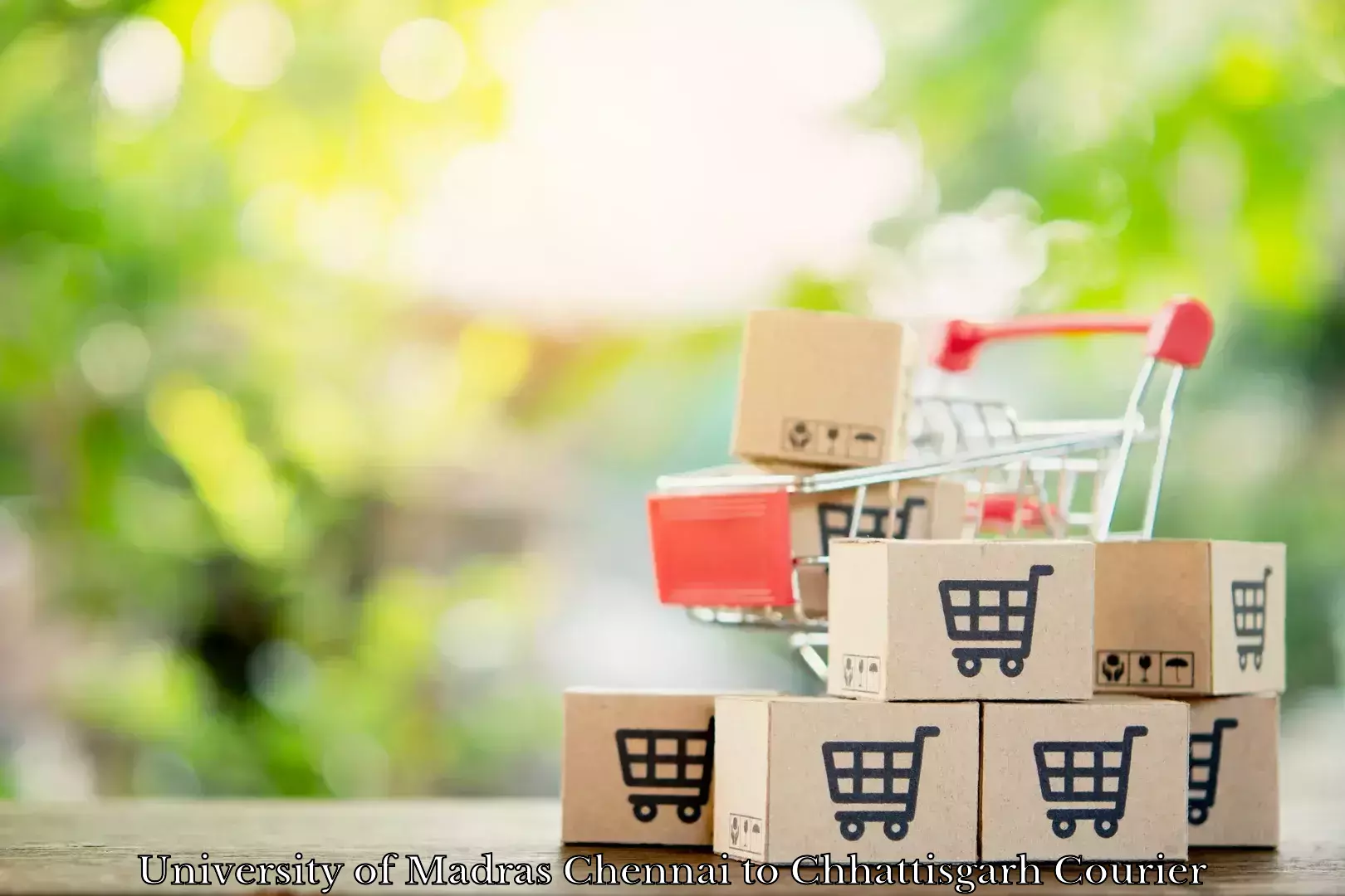 Personalized luggage shipping University of Madras Chennai to Chhattisgarh