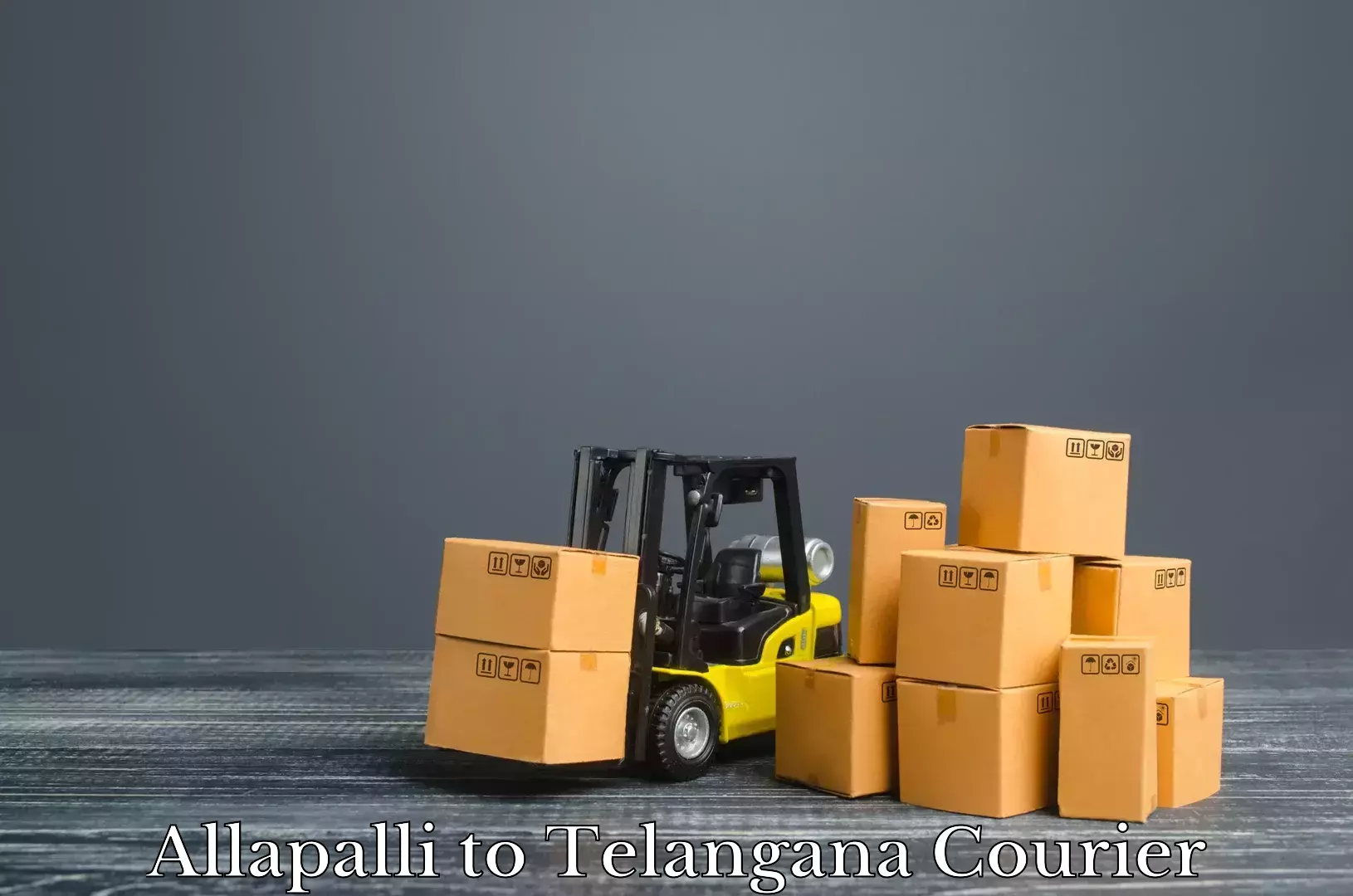 Baggage courier service Allapalli to Manuguru