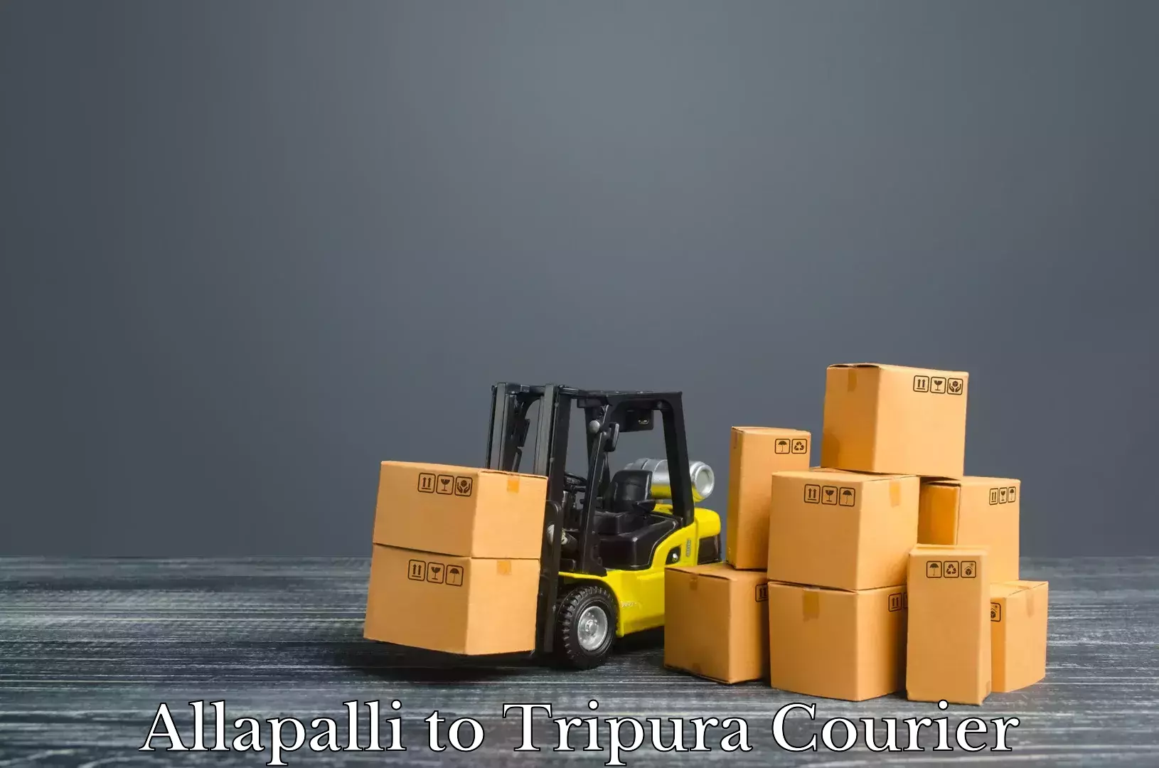 Global baggage shipping Allapalli to IIIT Agartala