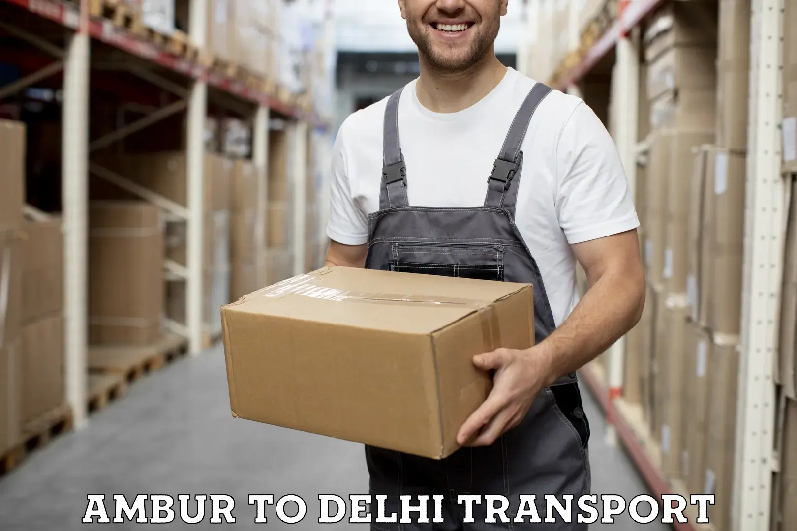 Domestic transport services Ambur to East Delhi