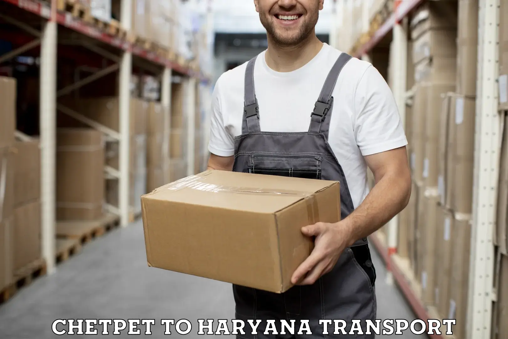 Two wheeler parcel service Chetpet to NCR Haryana