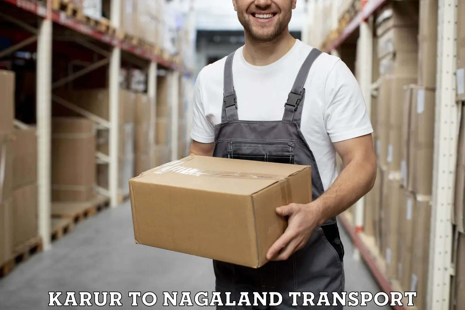 Vehicle parcel service Karur to Dimapur