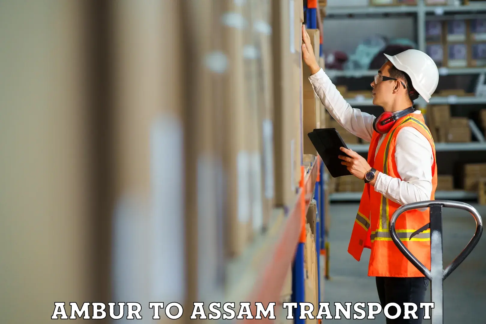 Intercity goods transport Ambur to Tezpur