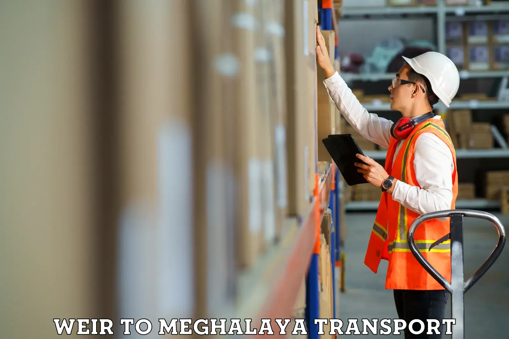 Lorry transport service Weir to Meghalaya
