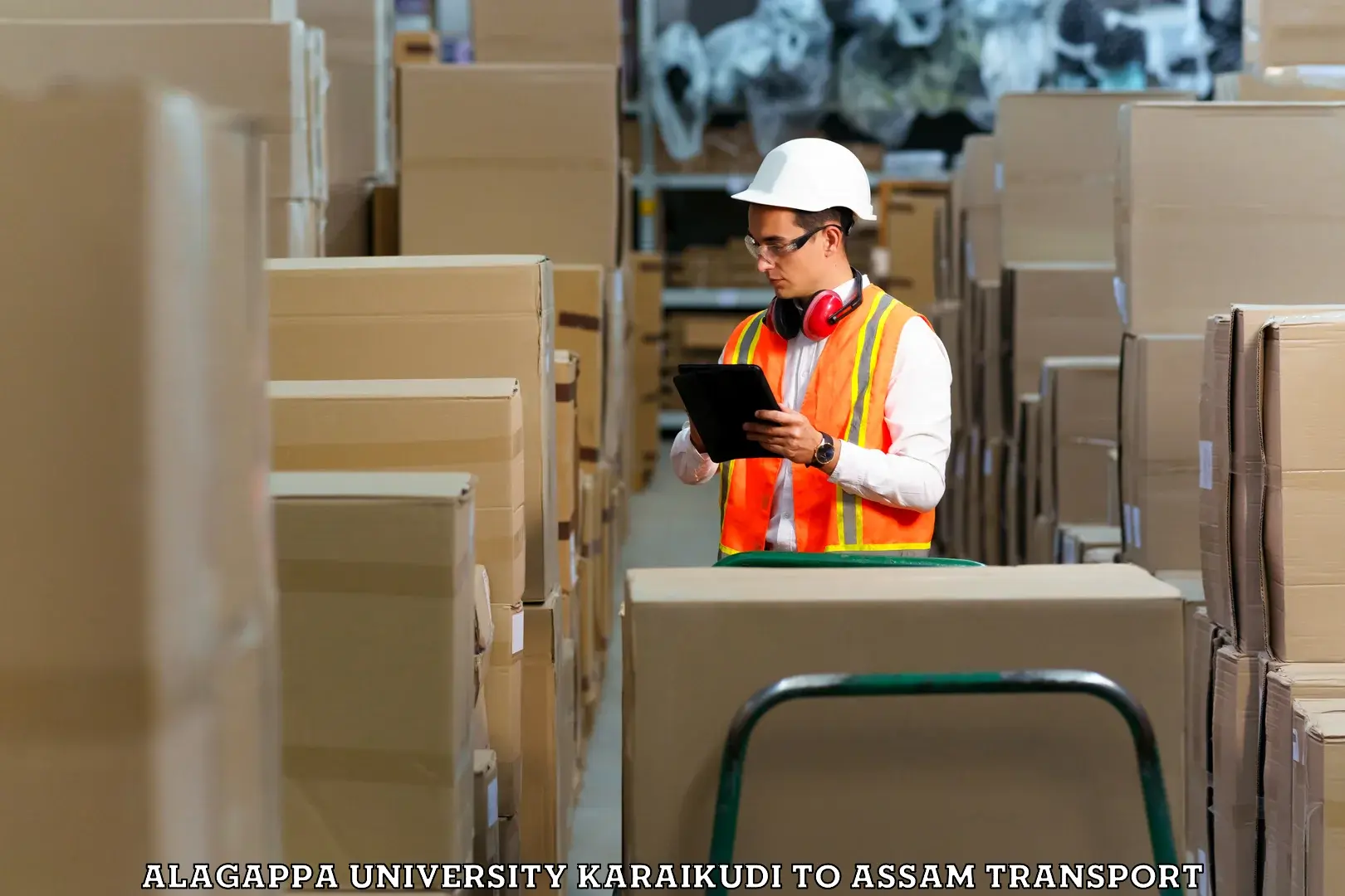 Cargo transport services in Alagappa University Karaikudi to Barpeta