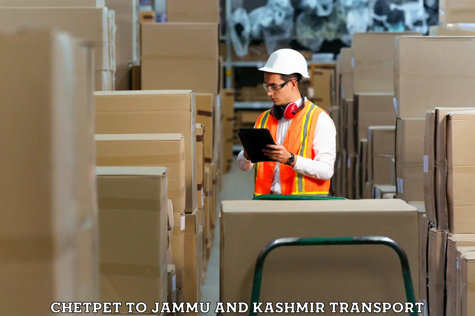 Commercial transport service Chetpet to Jammu and Kashmir