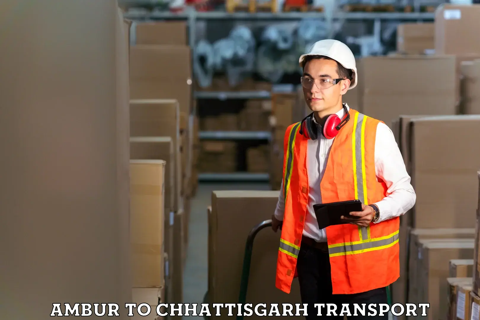 Cargo transport services Ambur to Jashpur