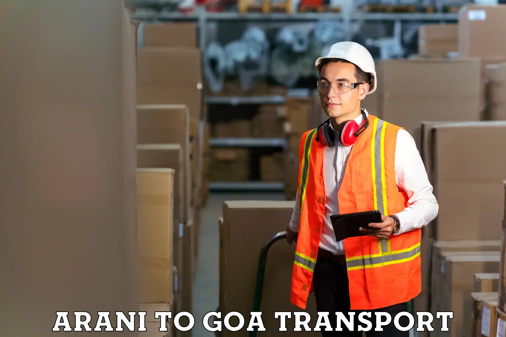 Intercity goods transport Arani to Goa
