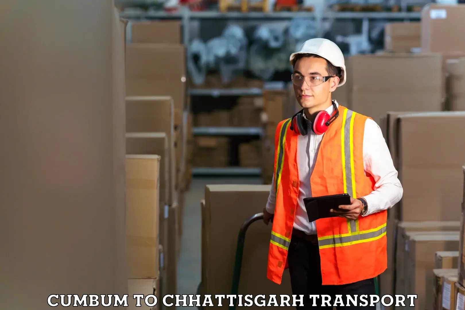 Daily parcel service transport Cumbum to Raigarh Chhattisgarh