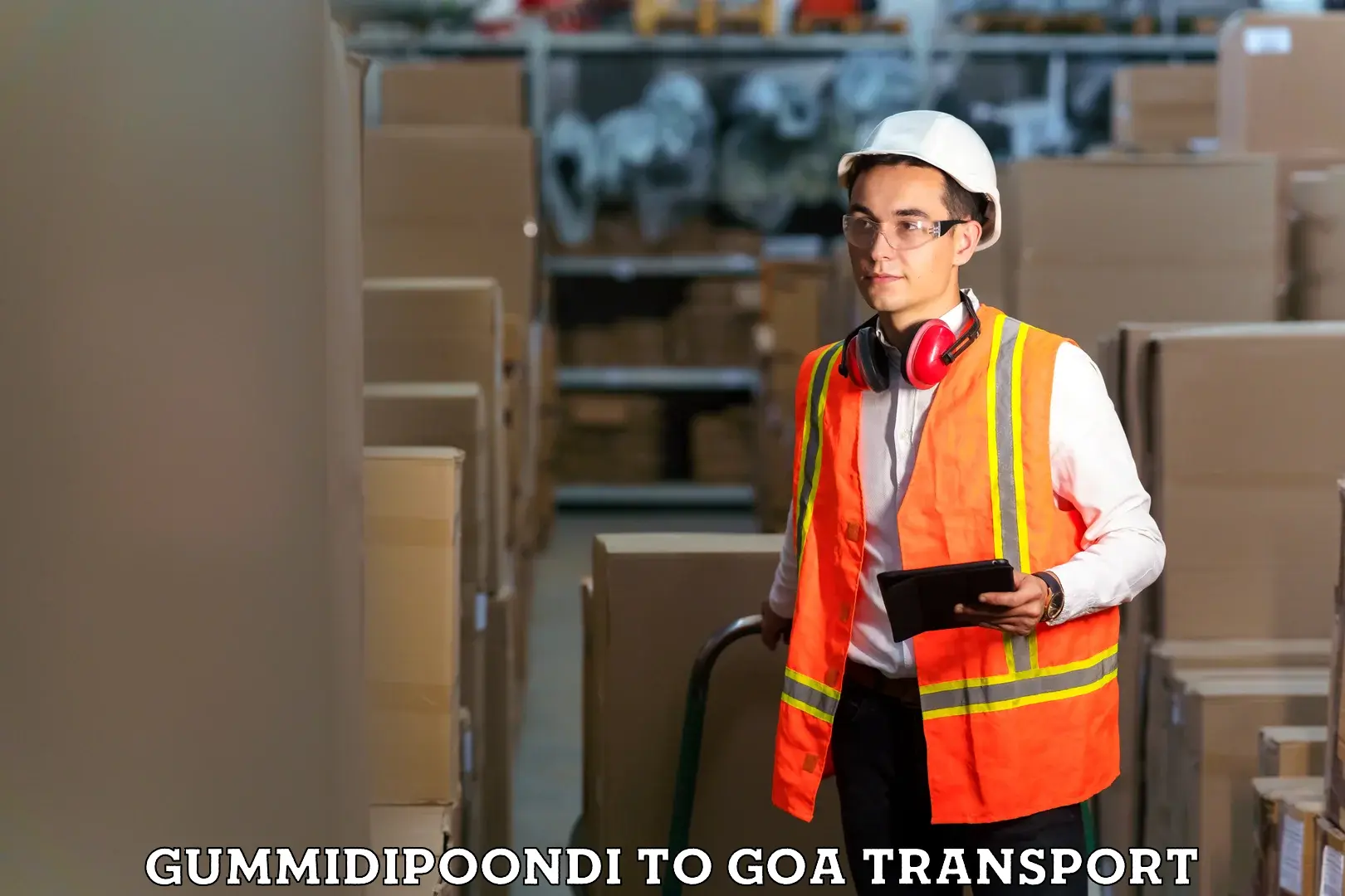 Two wheeler parcel service Gummidipoondi to Goa University