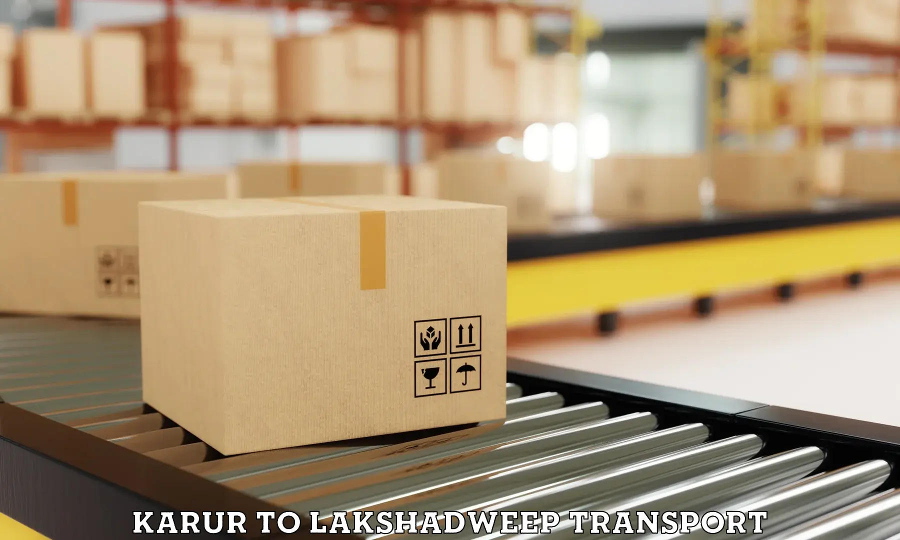 Container transport service Karur to Lakshadweep